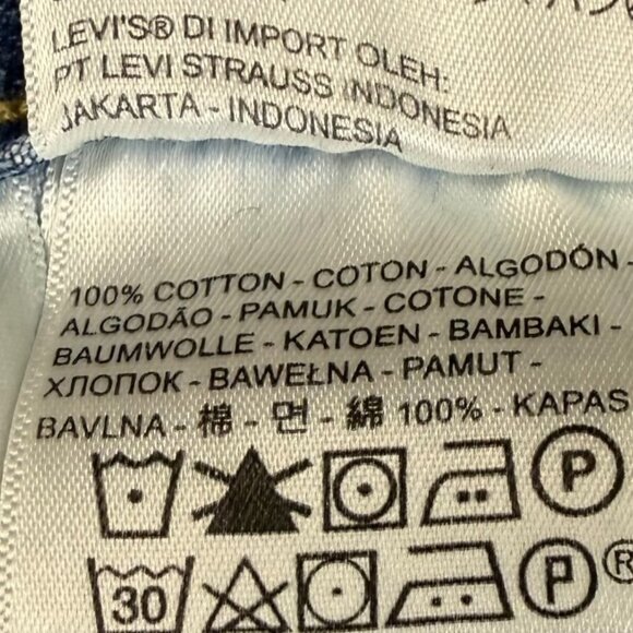 Levis 505 Jeans Mens 34x30 Blue Denim Zip Fly Straight Fit Classic Workwear Pant - Picture 4 of 7